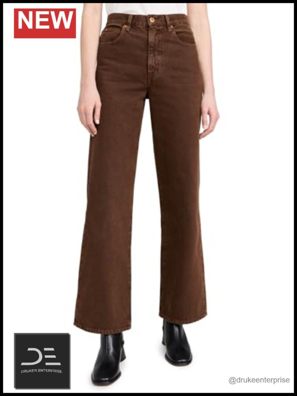 Non-Stretch Denim 5-Pocket Jeans 10.25in Rise 31.5in Inseam